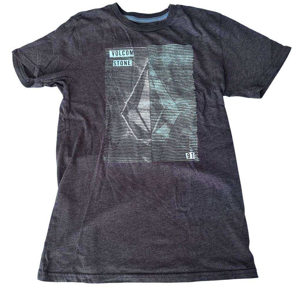 Volcom Boys Gray Logo T-shirt Youth XL Short Sleeve